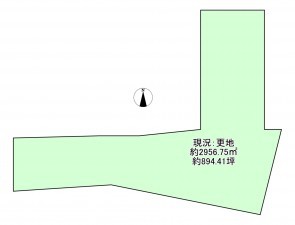 八尾市水越、土地の間取り画像です