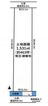 八尾市楽音寺、土地の間取り画像です