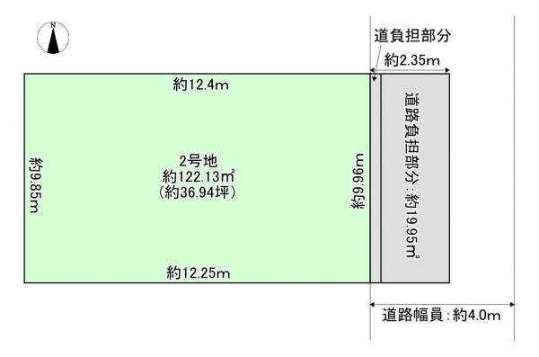 八尾市山本町南、土地の間取り画像です