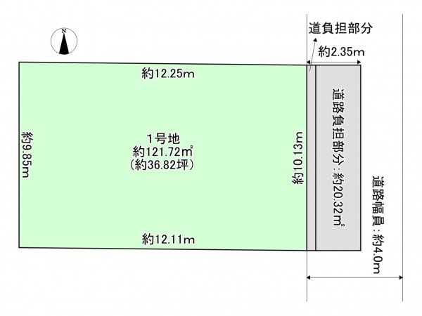 八尾市山本町南、土地の間取り画像です