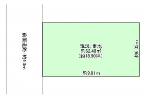 八尾市萱振町、土地の間取り画像です