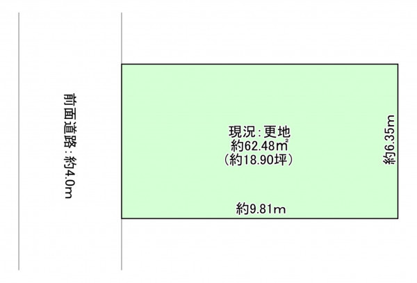 八尾市萱振町、土地の間取り画像です