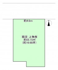 八尾市緑ヶ丘、土地の間取り画像です