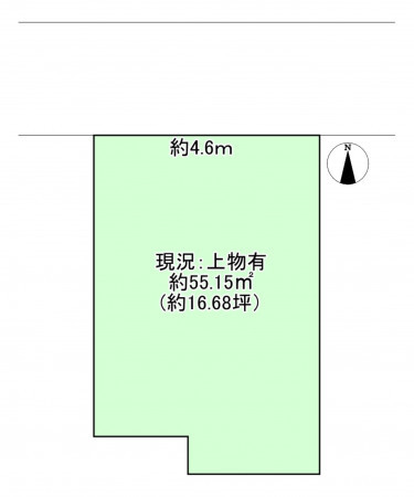 八尾市緑ヶ丘、土地の間取り画像です