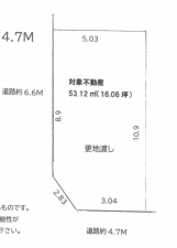 八尾市八尾木、土地の間取り画像です