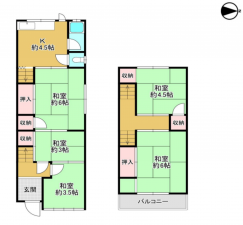 八尾市安中町、土地の間取り画像です