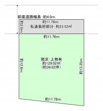 八尾市福万寺町南、土地の間取り画像です