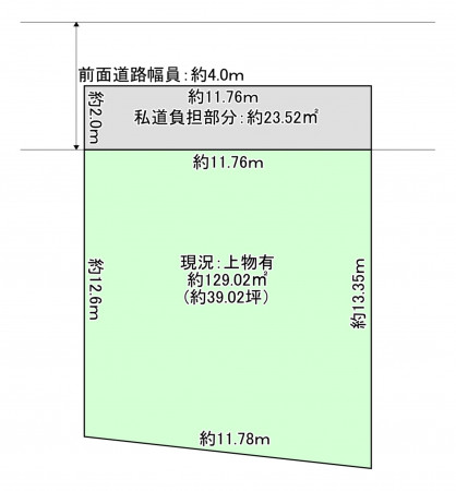 八尾市福万寺町南、土地の間取り画像です