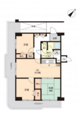 八尾市志紀町南、マンションの間取り画像です