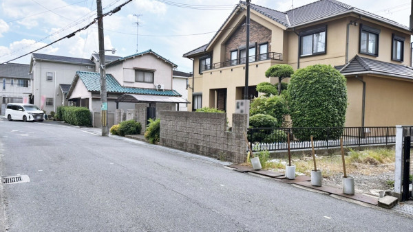 八尾市田井中、土地の前面道路を含む現地写真画像です