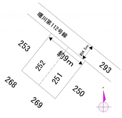 八尾市曙町、土地の間取り画像です