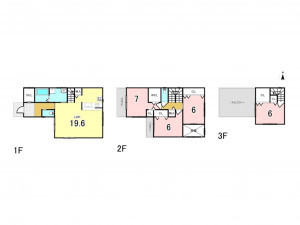 八尾市南木の本、新築一戸建ての間取り画像です