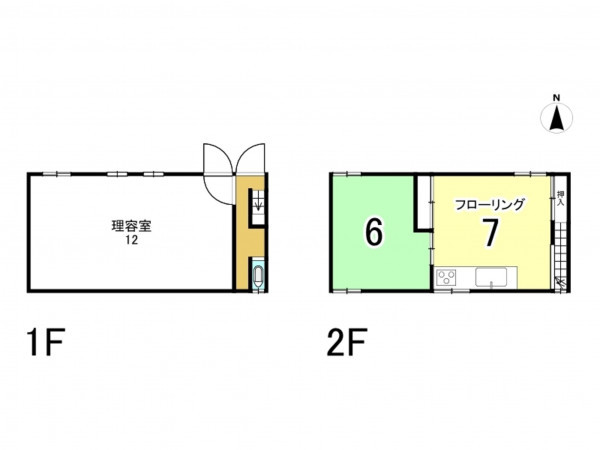 八尾市本町、中古一戸建ての間取り画像です