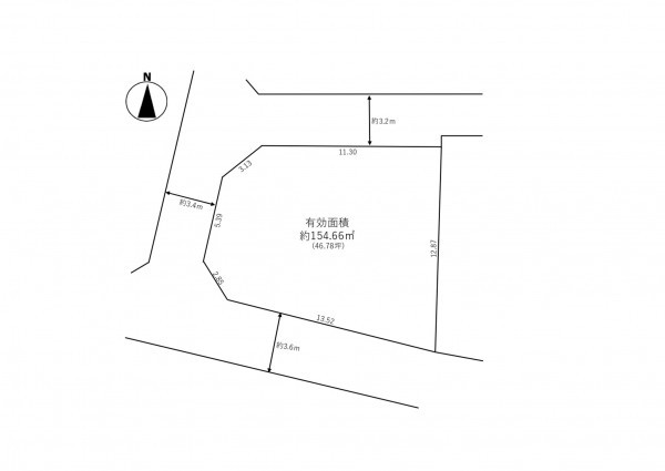 八尾市亀井町、土地の間取り画像です