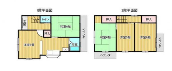 八尾市南本町、中古一戸建ての間取り画像です