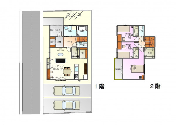 八尾市山本町南、土地の間取り画像です