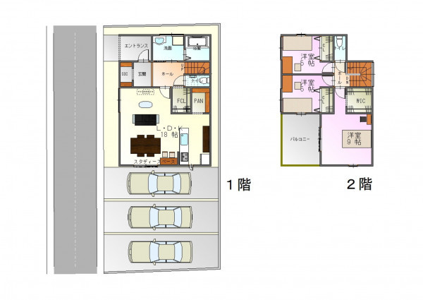 八尾市山本町南、土地の間取り画像です