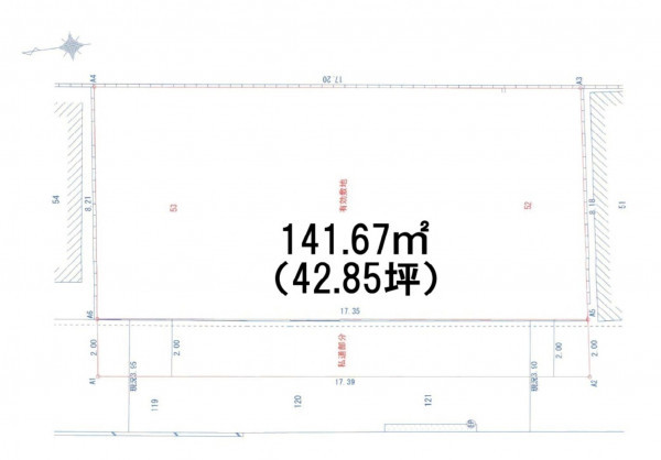八尾市山本町南、土地の間取り画像です