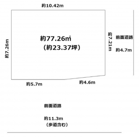 八尾市栄町、土地の間取り画像です