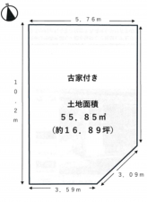 八尾市南本町、土地の間取り画像です