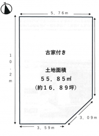 八尾市南本町、土地の間取り画像です