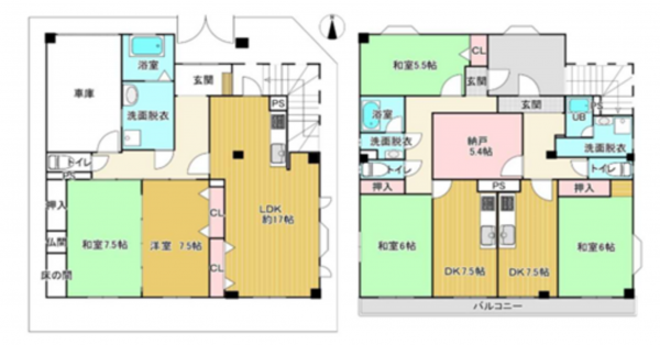 八尾市刑部、収益物件/アパートの間取り画像です