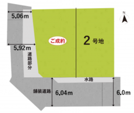 八尾市堤町、土地の間取り画像です
