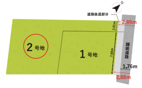 八尾市田井中、土地の間取り画像です