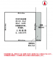 八尾市高安町北、土地の間取り画像です
