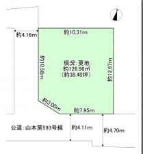 八尾市山本町南、土地の間取り画像です