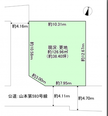 八尾市山本町南、土地の間取り画像です