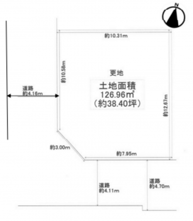 八尾市山本町南、土地の間取り画像です