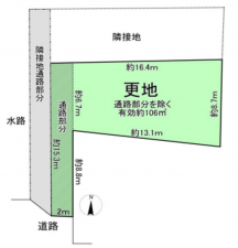 八尾市久宝寺、土地の間取り画像です