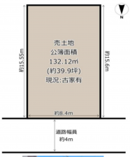 八尾市東山本新町、土地の間取り画像です