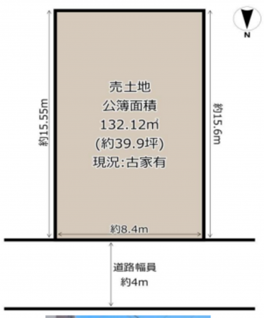 八尾市東山本新町、土地の間取り画像です