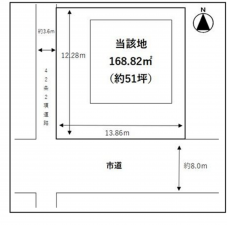 八尾市久宝寺、土地の間取り画像です