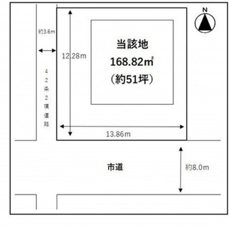 八尾市久宝寺、土地の間取り画像です