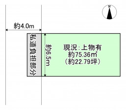 八尾市竹渕、土地の間取り画像です