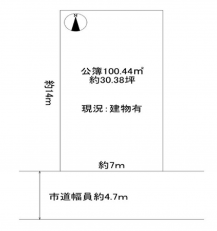 八尾市垣内、土地の間取り画像です