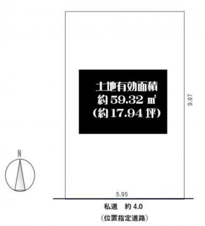 八尾市東山本町、土地の間取り画像です
