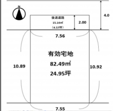 八尾市東本町、土地の間取り画像です