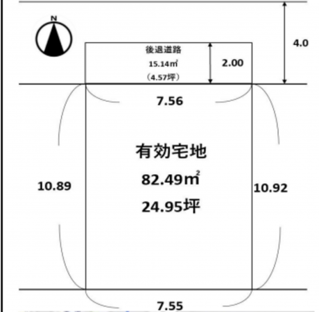 八尾市東本町、土地の間取り画像です