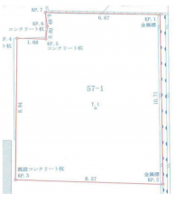 八尾市上尾町、土地の間取り画像です