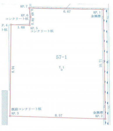 八尾市上尾町、土地の間取り画像です