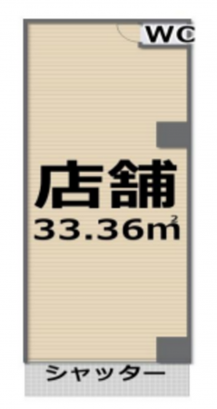 八尾市本町、収益物件/店舗の間取り画像です