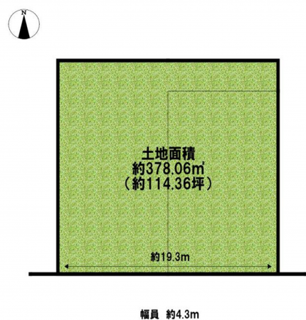 八尾市陽光園、土地の間取り画像です