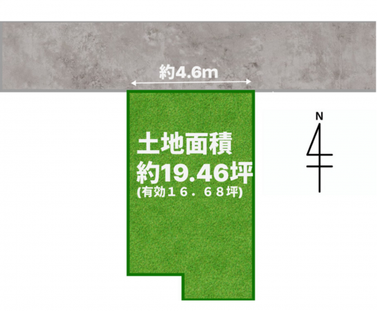 八尾市緑ヶ丘、土地の間取り画像です