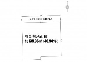 八尾市八尾木東、土地の間取り画像です