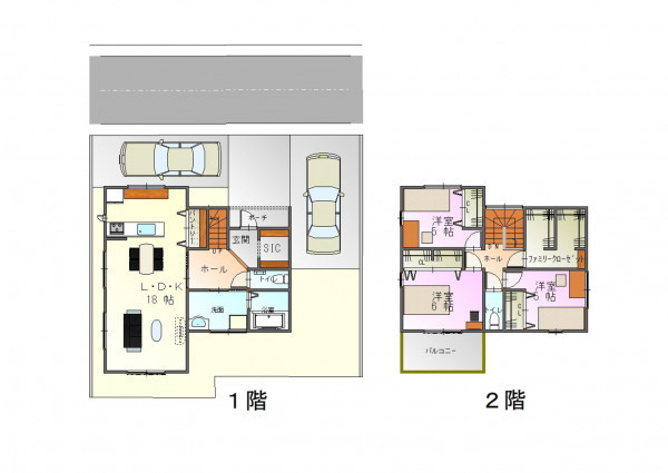八尾市八尾木東、土地の間取り画像です