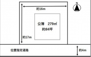 八尾市黒谷、土地の間取り画像です